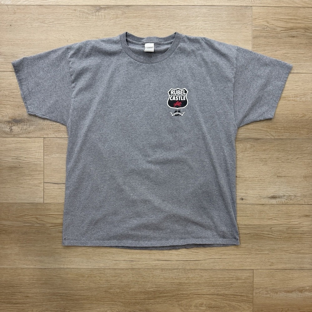 Rubel Castle California T Shirt Hanes Authentic T Gray Graphic Logo Adult 2XL